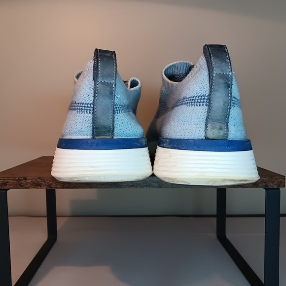 Wolf & Shepherd SwiftKnit Derby Mens 13 Blue Knit Hybrid Dress Sneaker - Picture 3 of 7